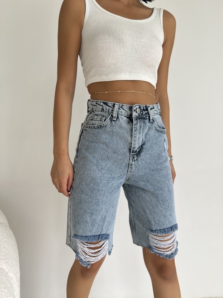 LYCRA-FREE LONG LASER SHORTS